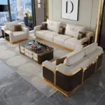 طقم كنب مكتبي جلد - Image 2