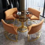 طاولة طعام مستديرة 4 كراسي - Image 4