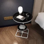 ⁦طاولة جانبية عصرية بطابقين⁩ - الصورة ⁦3⁩