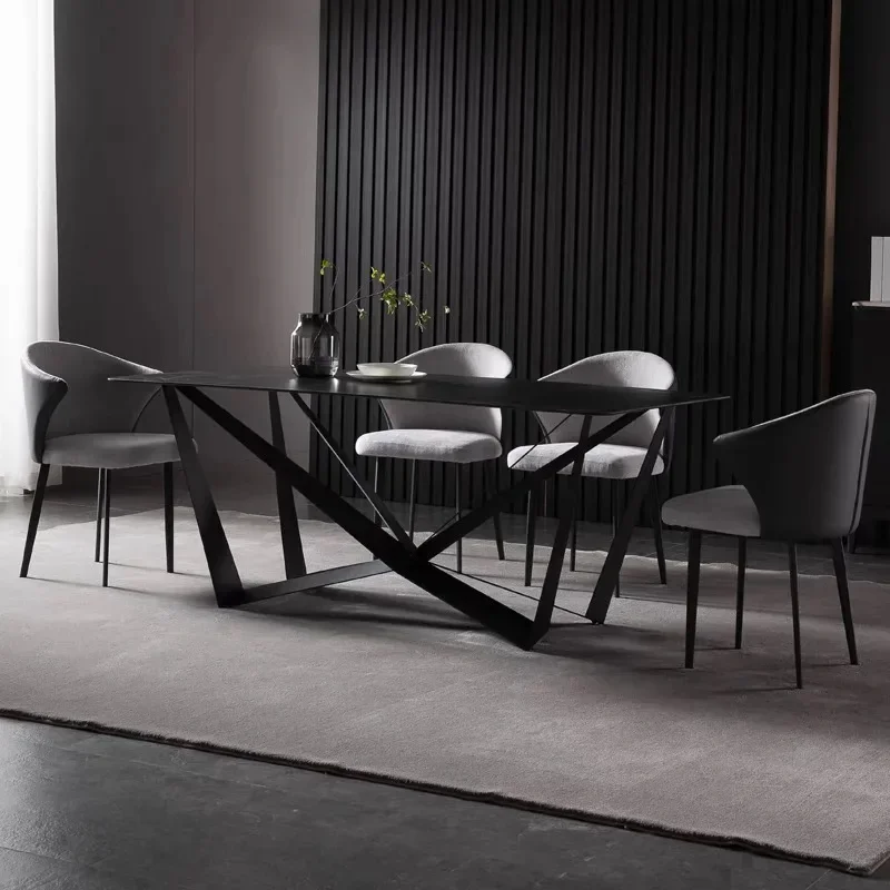 marble dining table 4 طاولة طعام رخام مستطيلة فاخرة