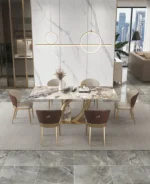 طاولة طعام رخام مستطيلة - Image 9