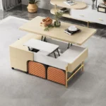 طاولة قهوة متعددة المزايا مع 4 كراسي - Image 3