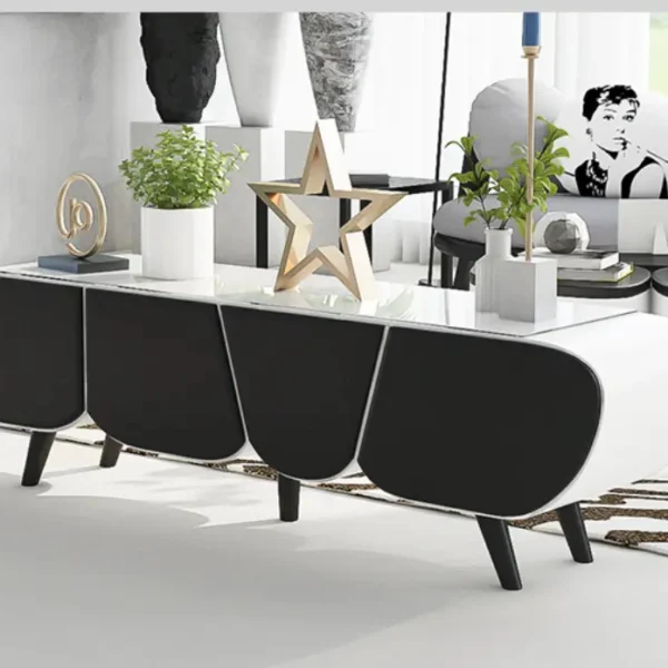 طاولة قهوة وطاولة تلفاز بتصميم راقي