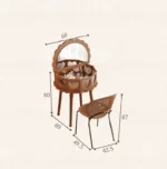 طاولة تزيين دائرية بتصميم بسيط مع كرسي - Image 6