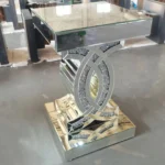 ⁦طاولة خدمة استيل وسطح زجاجي⁩ - الصورة ⁦2⁩