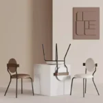 ⁦طاولة طعام رخام مع كراسي بتصميم مميز⁩ - الصورة ⁦4⁩