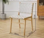 كرسي طاولة طعام من خشب بتصميم اسكندافي - Image 10