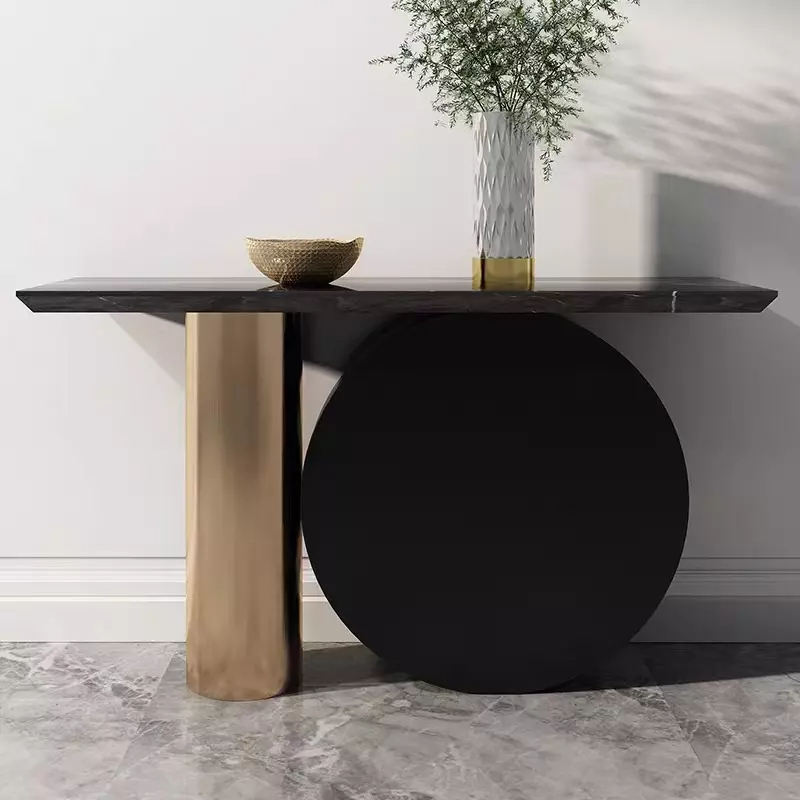 Console (2) طاولة مدخل رخام بتصميم مميز