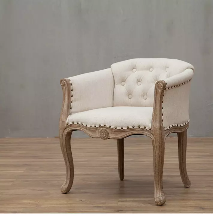 Single chair (1) كرسي مفرد خشب كلاسيك لغرفة المعيشة - Image 1