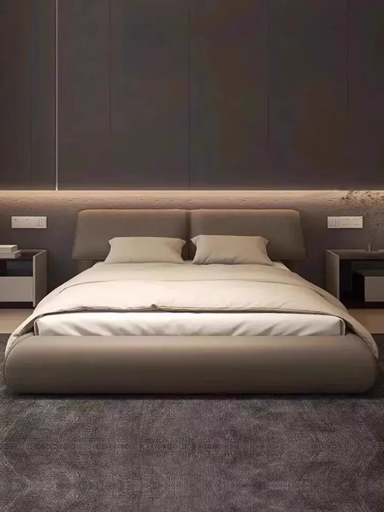 سرير (1) سرير غرفة نوم بتصميم فندقي