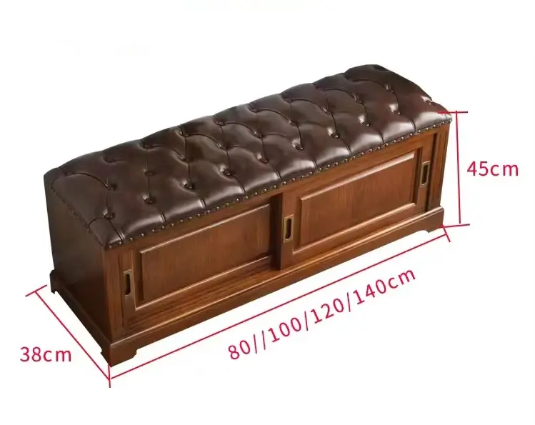 خزانة أحذية بمقعد بتصميم عتيق